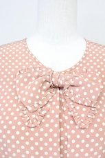 画像4: PINK HOUSE / ドット柄フリルリボンセットアップ  ピンク T-25-06-16-012-LO-BL-SA-ZT247 (4)