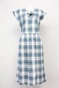 PINK HOUSE / マドラスチェックノースリーブワンピース  ブルー T-25-06-16-013-LO-OP-SA-ZT