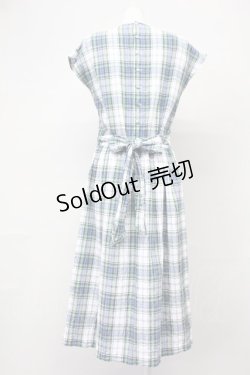 画像2: PINK HOUSE / マドラスチェックノースリーブワンピース  ブルー T-25-06-16-013-LO-OP-SA-ZT257