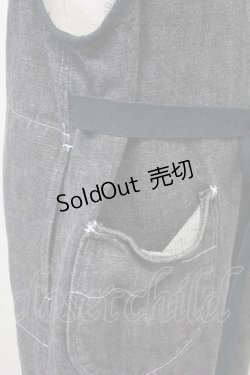 画像5: PINK HOUSE / ポケットステッチデニムジャンパースカート  ブラック T-25-06-16-014-LO-OP-SA-ZT257