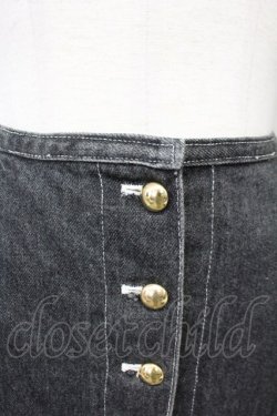 画像4: PINK HOUSE / 金ボタンデニムスカート  ブラック T-25-06-16-015-LO-SK-SA-ZT247