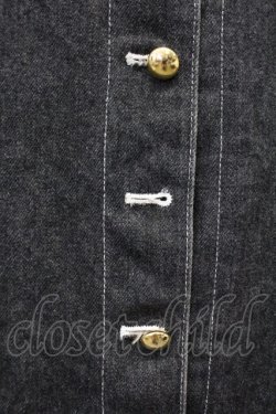 画像5: PINK HOUSE / 金ボタンデニムスカート  ブラック T-25-06-16-015-LO-SK-SA-ZT247