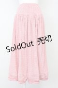 PINK HOUSE / ギンガムチェック梯子レーススカート  レッド T-25-06-16-018-LO-SK-SA-ZT251
