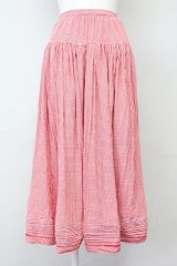 PINK HOUSE / ギンガムチェック梯子レーススカート  レッド T-25-06-16-018-LO-SK-SA-ZT251