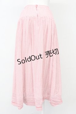 画像2: PINK HOUSE / ギンガムチェック梯子レーススカート  レッド T-25-06-16-018-LO-SK-SA-ZT251