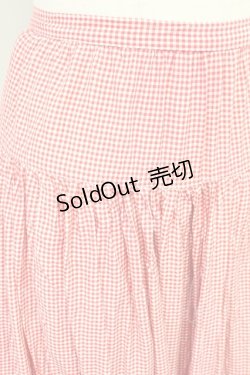 画像3: PINK HOUSE / ギンガムチェック梯子レーススカート  レッド T-25-06-16-018-LO-SK-SA-ZT251