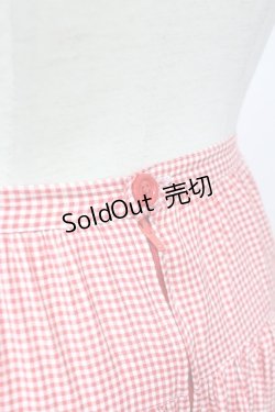 画像5: PINK HOUSE / ギンガムチェック梯子レーススカート  レッド T-25-06-16-018-LO-SK-SA-ZT251