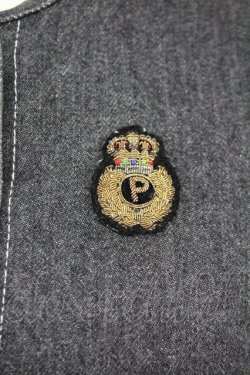 画像4: PINK HOUSE / ノーカラーデニムジャケット  ブラック T-25-06-16-003-LO-JA-SA-ZT268