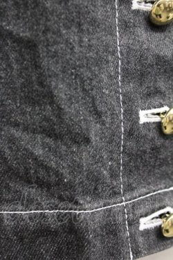 画像5: PINK HOUSE / ノーカラーデニムジャケット  ブラック T-25-06-16-003-LO-JA-SA-ZT268