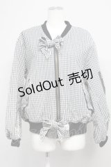 PINK HOUSE / リボンモチーフ付きブルゾン  ブラック T-25-06-16-006-LO-JA-SA-ZT266