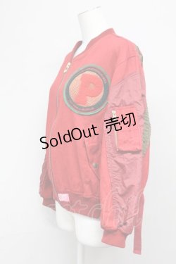 画像3: PINK HOUSE / Pワッペン&ビッグPプリントブルゾン  レッド T-25-06-16-008-LO-JA-SA-ZT259