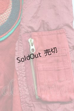 画像4: PINK HOUSE / Pワッペン&ビッグPプリントブルゾン  レッド T-25-06-16-008-LO-JA-SA-ZT259
