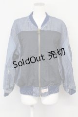 PINK HOUSE / デニムナイロン切替ブルゾン  ブルー T-25-06-21-001-LO-JA-SA-ZT313
