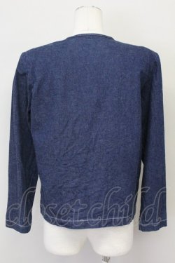 画像2: INGEBORG / デニムフリルブラウス  ブルー T-25-06-21-002-LO-BL-SA-ZT