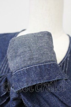 画像5: INGEBORG / デニムフリルブラウス  ブルー T-25-06-21-002-LO-BL-SA-ZT
