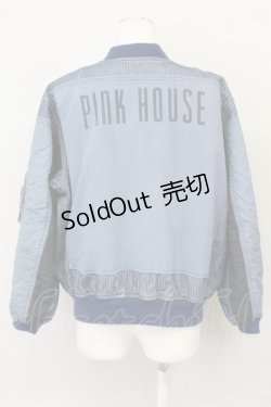 画像2: PINK HOUSE / デニムナイロン切替ブルゾン  ブルー T-25-06-21-001-LO-JA-SA-ZT313