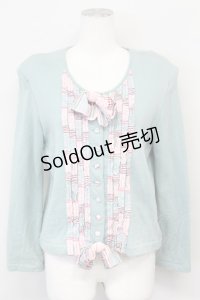 PINK HOUSE / チェックフリルカットカーディガン  グリーン T-25-06-21-005-LO-TO-SA-ZT079