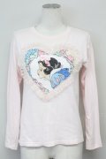 Nile Perch / スノーホワイトパッチ長袖Tシャツ 150 ピンク T-25-06-21-007-LO-TS-SA-ZT
