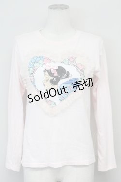 画像1: Nile Perch / スノーホワイトパッチ長袖Tシャツ 150 ピンク T-25-06-21-007-LO-TS-SA-ZT373