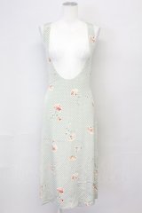 PINK HOUSE / カーネーション柄ジャンパースカート  グリーン T-25-06-21-009-LO-OP-SA-ZT373