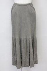 INGEBORG / シワ加工スカート  グレー T-25-06-21-016-LO-SK-SA-ZT373