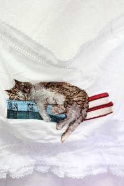 画像6: PINK HOUSE / 書斎の猫たち刺繍入りローンブラウス  アイボリー T-25-06-23-002-LO-BL-SA-ZY