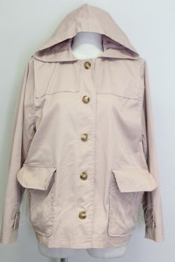 画像1: PINK HOUSE / フードショートスプリングコート  ピンク T-25-06-23-003-LO-CO-SA-ZT