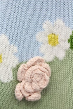 画像5: PINK HOUSE / まきばのひつじ柄ニットカーディガン  青 T-25-06-23-004-LO-TO-SA-ZI