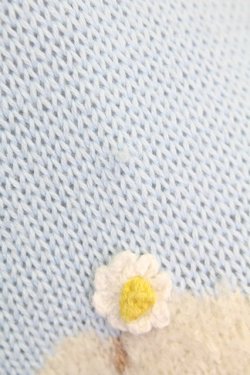 画像7: PINK HOUSE / まきばのひつじ柄ニットカーディガン  青 T-25-06-23-004-LO-TO-SA-ZI