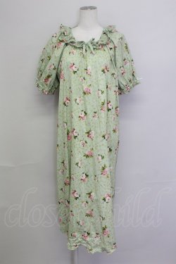 画像1: PINK HOUSE / ブロッサムローズプリントミディワンピース  ハッカ T-25-06-23-005-LO-OP-SA-ZT