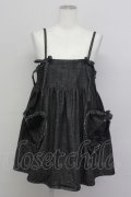 Candy Stripper / DENIM MINI ONE-PIECE 2 黒デニム T-25-06-23-007-PU-OP-SA-ZT