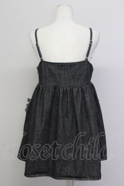 画像2: Candy Stripper / DENIM MINI ONE-PIECE 2 黒デニム T-25-06-23-007-PU-OP-SA-ZT