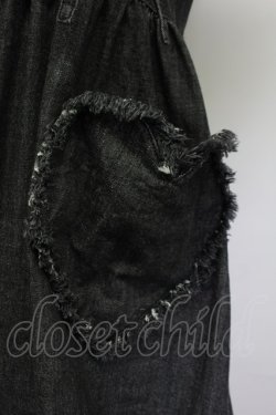 画像3: Candy Stripper / DENIM MINI ONE-PIECE 2 黒デニム T-25-06-23-007-PU-OP-SA-ZT