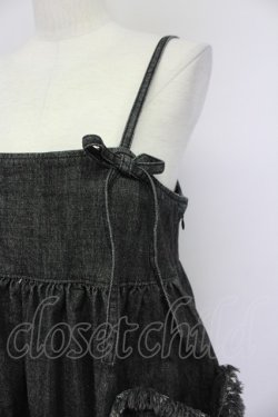 画像4: Candy Stripper / DENIM MINI ONE-PIECE 2 黒デニム T-25-06-23-007-PU-OP-SA-ZT