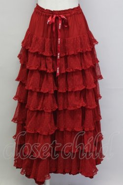 画像1: PINK HOUSE / ポルカドットチュールスカート  赤 T-25-06-23-011-LO-SK-SA-ZT