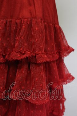 画像4: PINK HOUSE / ポルカドットチュールスカート  赤 T-25-06-23-011-LO-SK-SA-ZT