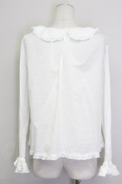 画像2: PINK HOUSE / 書斎の猫たち刺繍入りローンブラウス  アイボリー T-25-06-23-002-LO-BL-SA-ZT