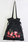 PINK HOUSE / PINK HOUSE×マイメロディ 巾着型トートバッグ  黒 T-25-06-23-014-LO-BG-SA-ZT