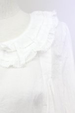 画像4: PINK HOUSE / 書斎の猫たち刺繍入りローンブラウス  アイボリー T-25-06-23-002-LO-BL-SA-ZS (4)
