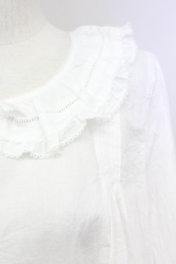 画像4: PINK HOUSE / 書斎の猫たち刺繍入りローンブラウス  アイボリー T-25-06-23-002-LO-BL-SA-ZY