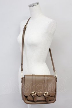画像1: m petit by misako / スカラップショルダーバッグ  ブラウン T-25-06-27-003-LO-BG-OW-ZT