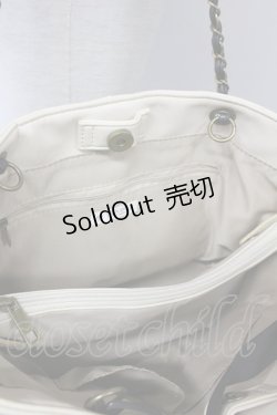 画像4: axes femme / インポーチ付きバッグ  ベージュ×クロ T-25-06-27-007-AX-BG-OW-ZT171