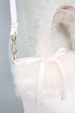 画像2: Maison de FLEUR / チュールフリルハンドル2Wayトートバッグ  ピンク T-25-06-27-010-LO-BG-IG-ZT