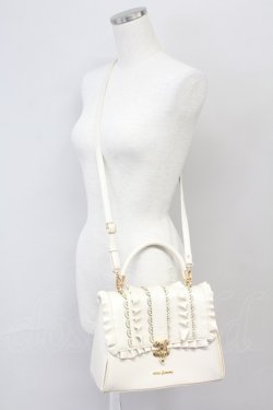 画像1: axes femme / スカラＸフリルフラップバッグ  アイボリー T-25-06-27-002-AX-BG-IG-ZT