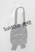 Candy Stripper / METALLIC RIBBON TOTE バッグ  ブラック T-25-06-27-011-PU-BG-OW-ZT
