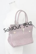 axes femme / 鍵付き薔薇デザインバッグ  ワイン T-25-06-27-014-AX-BG-OW-ZT087