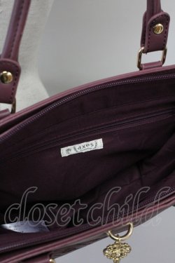 画像4: axes femme / 鍵付き薔薇デザインバッグ  ワイン T-25-06-27-014-AX-BG-OW-ZT