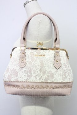 画像2: axes femme / レース重ねがま口ボストン  ピンク T-25-06-27-017-AX-BG-OW-ZT