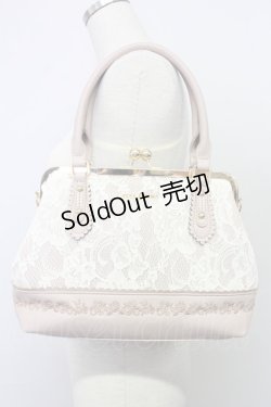 画像2: axes femme / レース重ねがま口ボストン  ピンク T-25-06-27-017-AX-BG-OW-ZT-K021