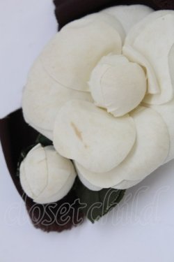 画像3: KANEKO ISAO / カメリアリボンコサージュ  シロ×ブラウン T-25-06-28-023-EL-ZA-OW-ZT-K015